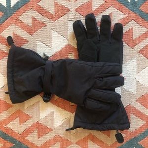 LANDS’ END Shearling-lined snow gloves XL